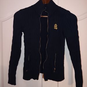 Ralph Lauren Black Sweater with Gold Details